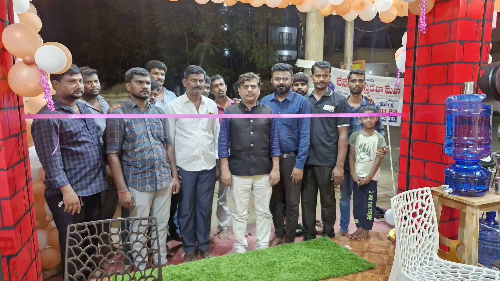 Team at an opening